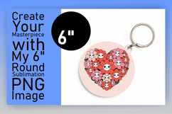 Bright Circle Design for Coasters , Flowers Heart Product Image 1