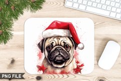 Christmas Dog Sublimation Mouse Pad PNG Design Product Image 1