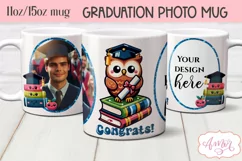Cute Graduation Photo Mug Wrap PNG for sublimation Product Image 1