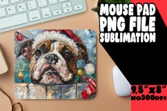 Peeking Dog Christmas Mouse Pad Winter Holiday Product Image 1