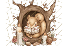 Bookish Animals PNG Clipart with Cozy Reading Elements Product Image 4