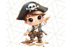 Cartoon Pirate Kids and Animals PNG Clipart for Fun Designs Product Image 4