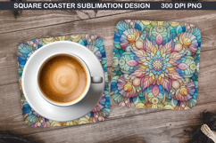 Summer Coaster Sublimation, Summer Coaster PNG Design Product Image 1