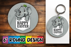 Joyful Car Coaster Round Design, Easter Animals Product Image 1