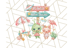 Alien Vacation Clipart PNG, Cute Summer Galaxy Art Clip Art Product Image 4
