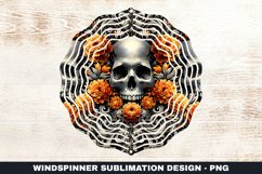 Halloween Skull Wind Spinner Sublimation Design Product Image 1
