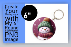 Vibrant Round Design Car Coaster PNG , Snowman Product Image 1