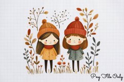 Scandinavian Folk Art Winter Clipart PNG Product Image 1