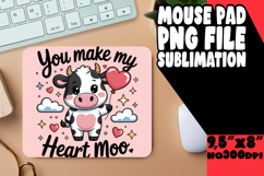 TIMELESS DESK PAD CLASSIC DESIGN, Cute Cow Product Image 1
