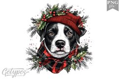 Christmas Dog Clipart Design - High Quality 300 Dpi Product Image 1