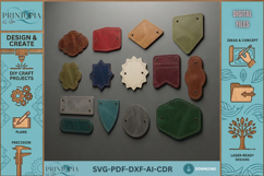 Leather Labels / Laser cut Shapes / Custom Branding Leather Product Image 1