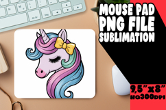 Bright MOUSE PAD Sublimation Style, Unicorn Product Image 1