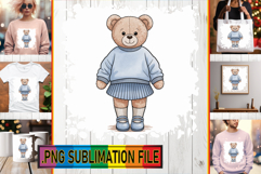 Dazzling TOTE BAG Designs PNG, Teddy Bear Product Image 1
