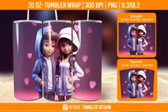 Valentines day Tumbler Wrap Designs, Sublimation Wrap Product Image 1