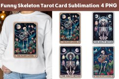 Funny Skeleton Tarot Card Sublimation, Waterproof Sticker Product Image 9