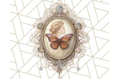 Vintage Butterfly PNG Clipart, Fairytale Cottagecore Images Product Image 4