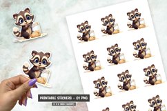 Cartoon Raccon sticker, Cute Raccon sticker png Product Image 1