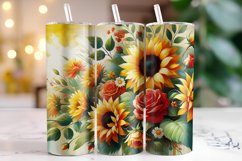Flowers Tumbler Wrap | Sublimation | Tumblers Product Image 1