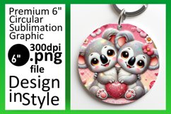 Whimsical Round Design Keychain PNG , Cupid Product Image 1