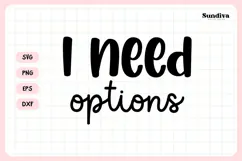 Makeup Bag Quotes for Cosmetic Pouch | I Need Options Product Image 3