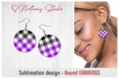 32 BUFFALO PLAID Round &amp; Teardrop EARRINGS Designs. Product Image 24