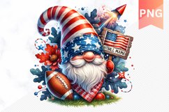 Football Mama - 4th Of July Sublimation - Clipart PNG Design Product Image 1