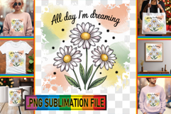 Playful PNG Design for TSHIRTS, Flowers Quote Product Image 1