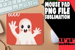 Adorable Halloween Ghost Mouse Pad Sublimation Art Product Image 1