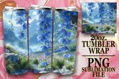 15x Watercolor Meadow Tumbler Wrap 20oz Bundle PNG, Spring Product Image 7