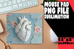 Romantic 3D Heart Sublimation Mouse Pad Product Image 1