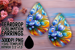 Gorgeous Teardrop Design for Sublimation , Flowers Product Image 1