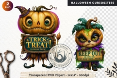 Surreal Halloween Character Cliparts Spooky Curiosities Product Image 1