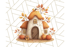 Autumn Treehouse &amp; Woodland Cabin PNG Clipart Product Image 4