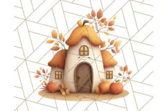 Autumn Treehouse & Woodland Cabin PNG Clipart Product Image 4