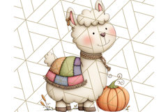 Fall Farm Animal Clipart, Autumn Barnyard PNG Illustrations Product Image 4