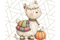 Fall Farm Animal Clipart, Autumn Barnyard PNG Illustrations Product Image 4