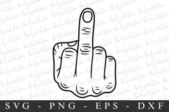 Middle Finger| SVG Cut files | Cricut Product Image 1
