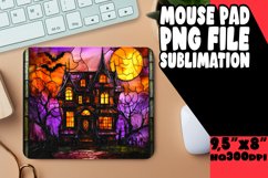 Haunted Stained Glass Mouse Pad Design Autumn Product Image 1