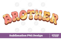 brother Png Retro Retro Mother&#039;s Day Mom Sublimation Product Image 1