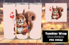 Unique 20oz Sublimation Design , Valenines Animals Product Image 1