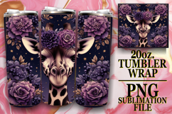 ENCHANTING MOMENTS 20oz TUMBLER WRAP, Giraffe Product Image 1