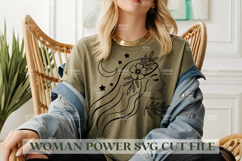 90 Woman Power SVG Design, Feminist SVG for Cutting Machine Product Image 7