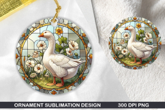 Cute Animals Round Stained Glass PNG Bundle, 30 Designs Product Image 6