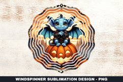 Halloween Bat Wind Spinner Sublimation Design Product Image 1
