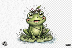 Summer Whimsical Frog PNG Clipart Product Image 1