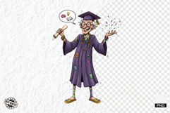 Whimsical Graduation Grandpa Clipart Product Image 1