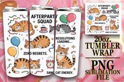 RADIANT ADVENTURE 20oz TUMBLER WRAP, Funny Cat Product Image 1
