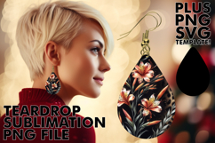 Stylish Teardrop Earrings Art, Leopard Prints Product Image 1