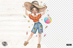 Summer Pretty Girl Clipart Product Image 1