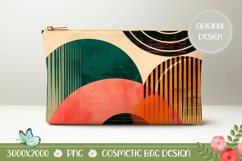 Pastel Circles Cosmetic Bag, Retro Cosmetic Bag Template Product Image 1